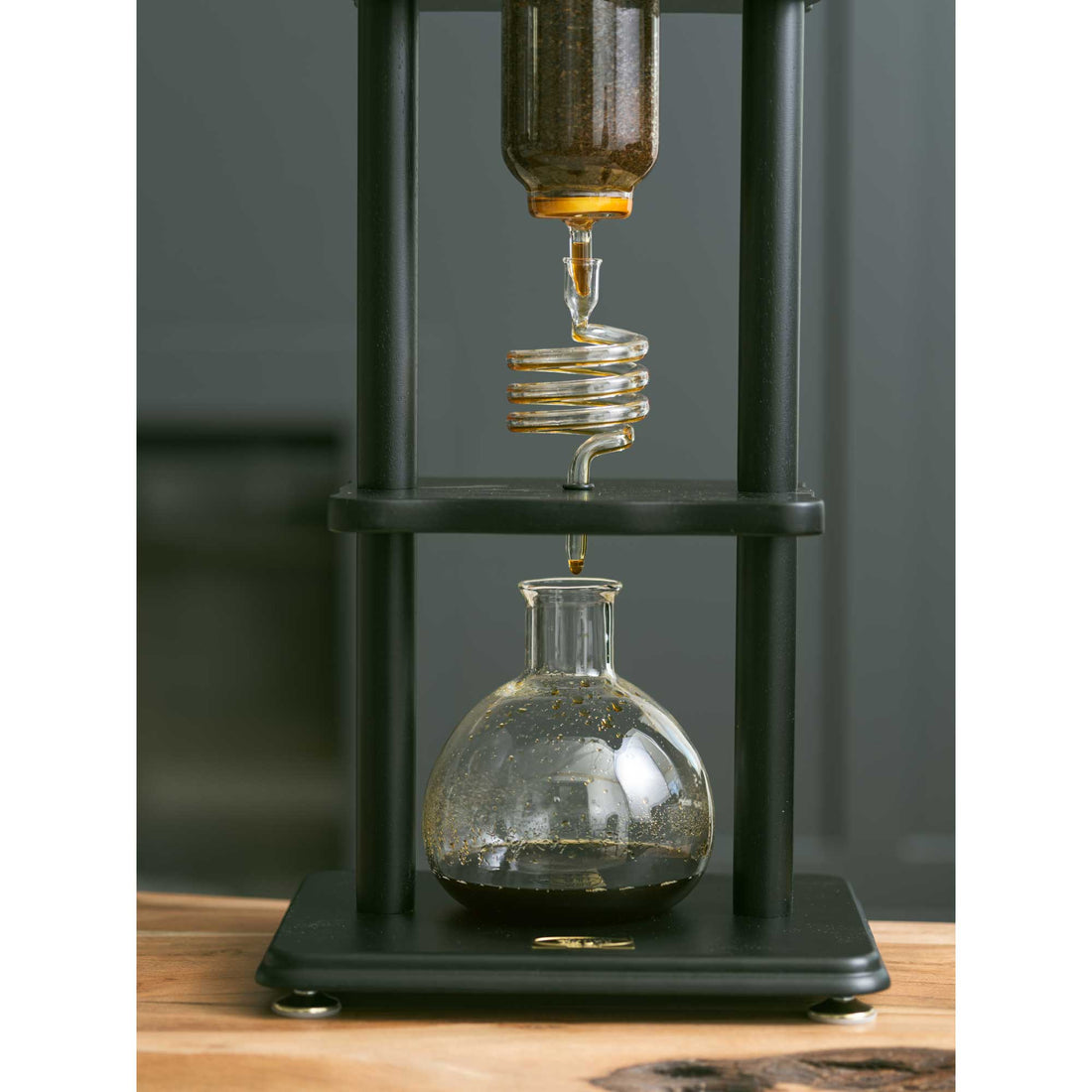Cold Brew Riser YAMA 6-8 CUP COLD BREW TOWER - STRAIGHT BLACK WOOD FRAME (32oz ...